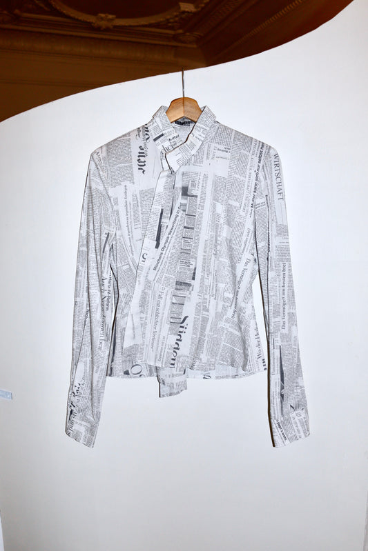 A.F. Vandevorst newspaper shirt SS06