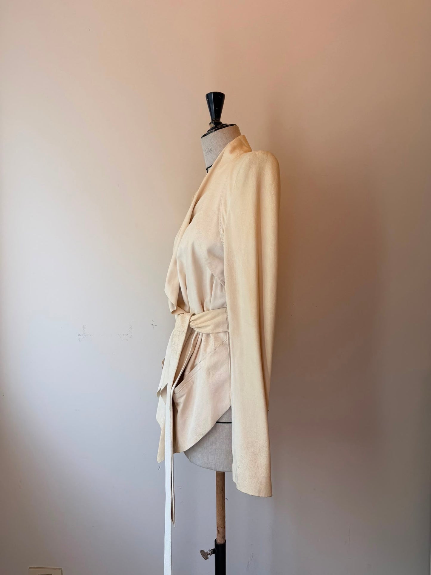 Haider Ackermann Cream leather jacket