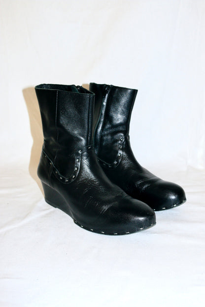 Yohji Yamamoto wedge ankle boots