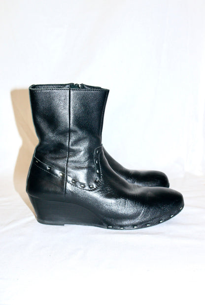 Yohji Yamamoto wedge ankle boots