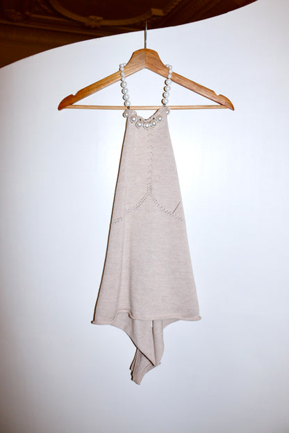 A.F. Vandevorst pearl chain halter top AW05