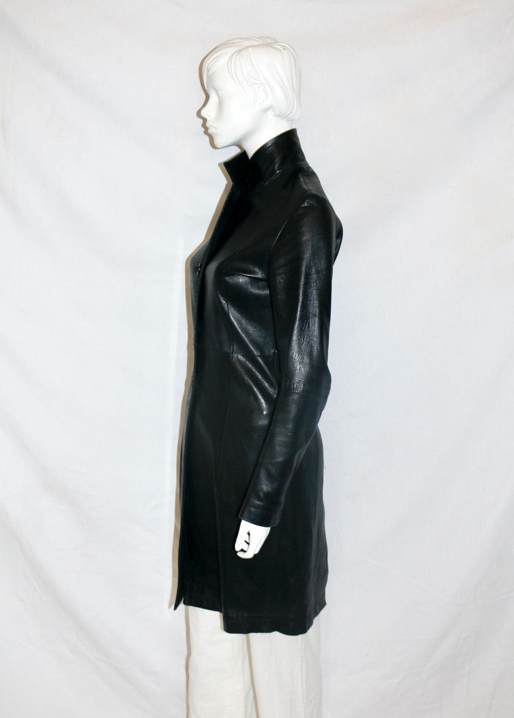Lieve Van Gorp leather coat