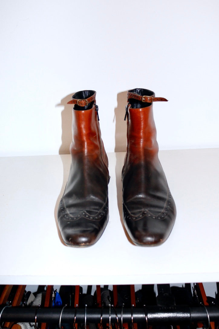 Dries Van Noten ombre leather boots AW99
