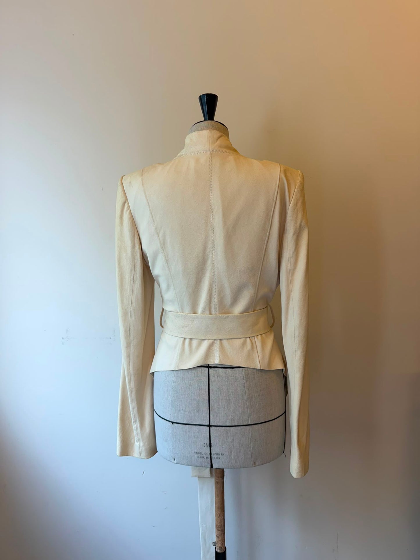 Haider Ackermann Cream leather jacket