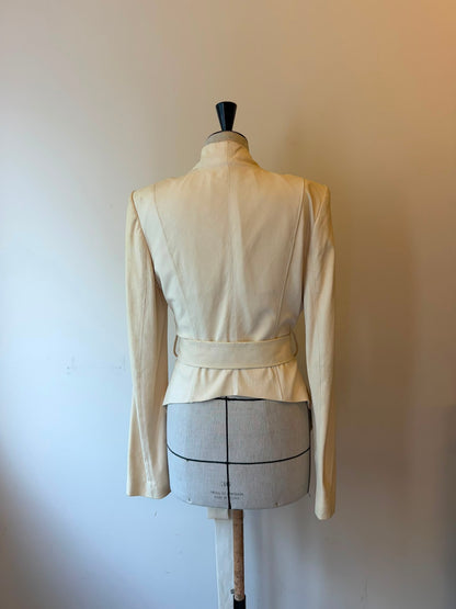 Haider Ackermann Cream leather jacket