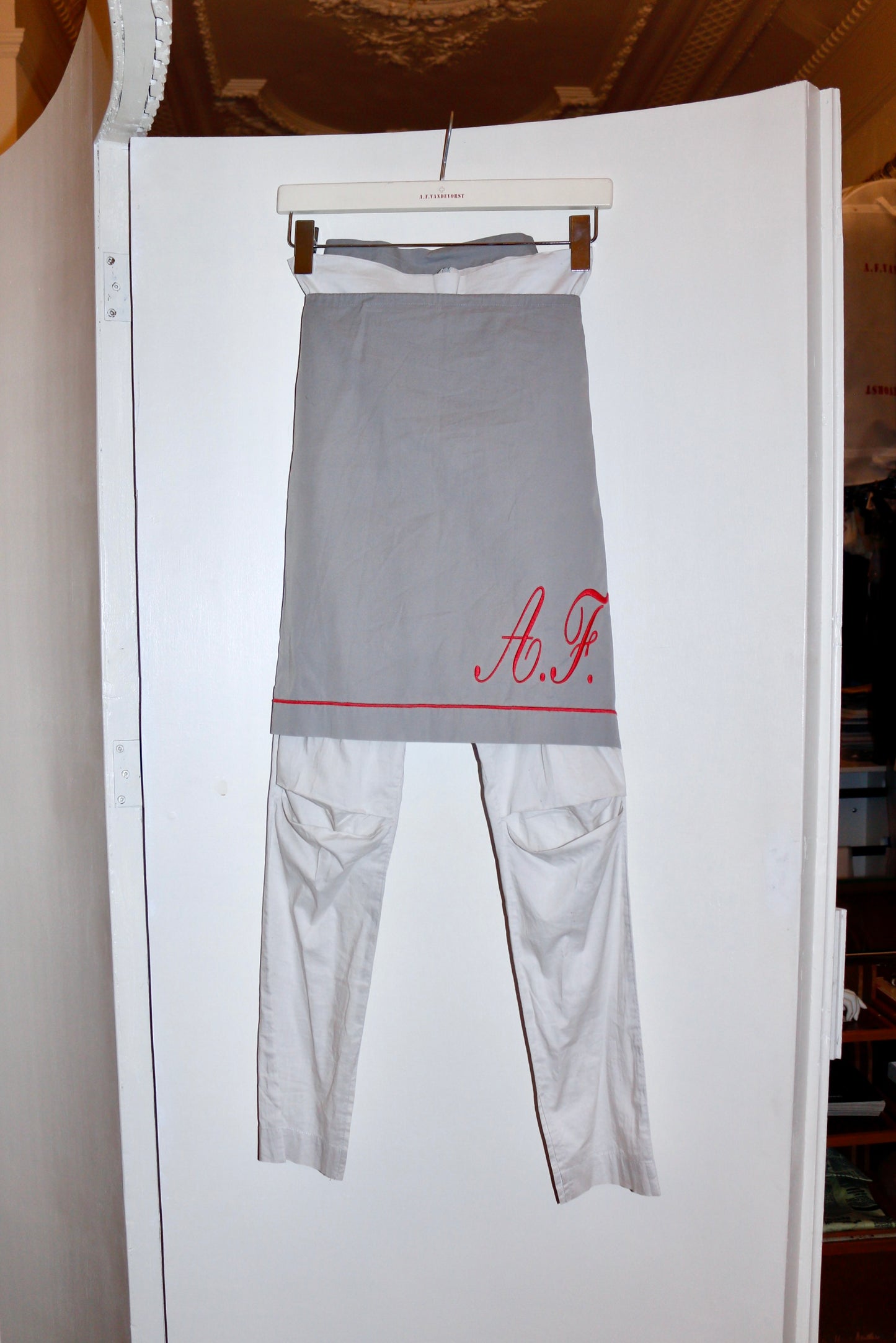 A.F. Vandevorst trousers with apron skirt SS99