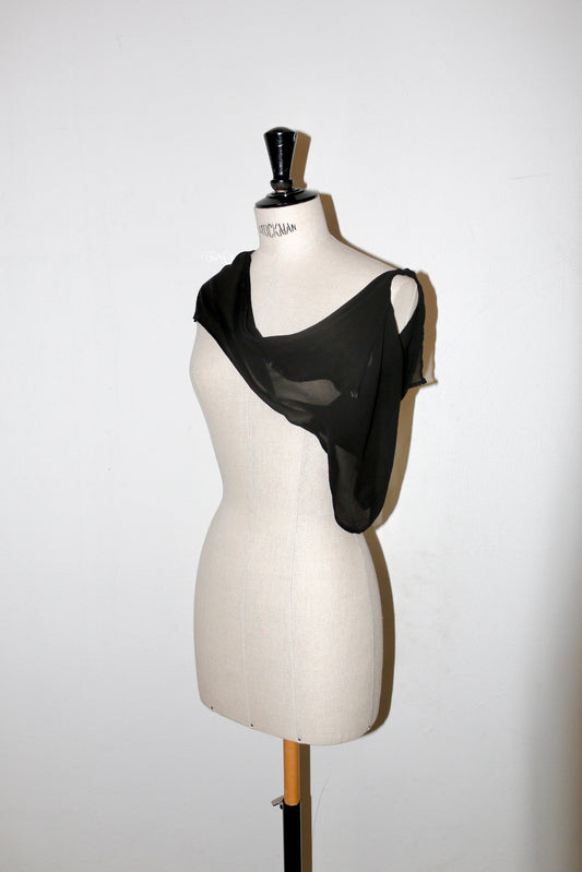 Kostas Murkidis assymetrical chiffon top