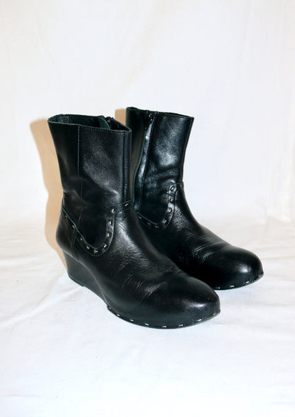 Yohji Yamamoto wedge ankle boots