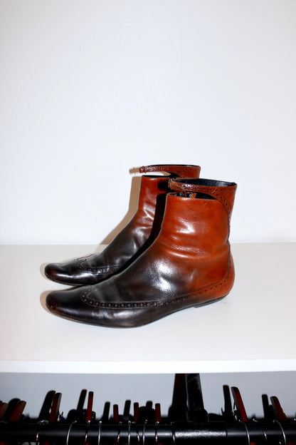 Dries Van Noten ombre leather boots AW99