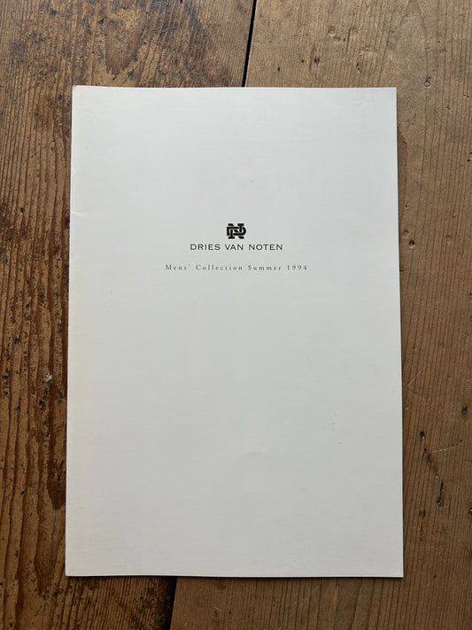 Dries Van Noten Men Summer 1994 booklet