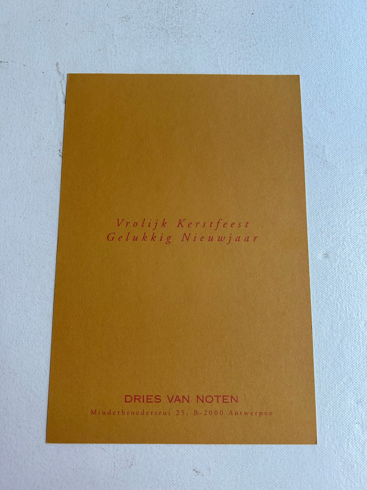 Dries Van Noten Christmas & New years card