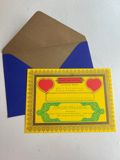 Dries Van Noten Men S/S 1997 Invitation