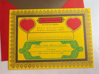 Dries Van Noten Men S/S 1997 Invitation