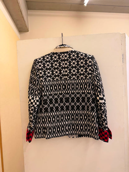 Haider Ackermann Black & white patterned blazer