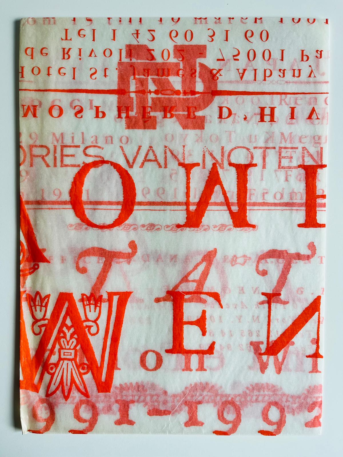 Dries Van Noten Winter collection 1991 - 1992 Invitation poster
