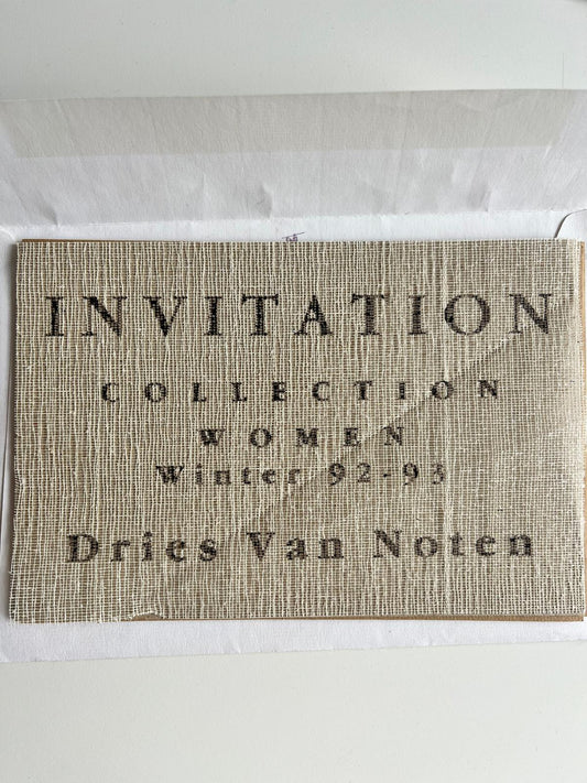 Dries Van Noten Women Winter '92 - '93 Invitation