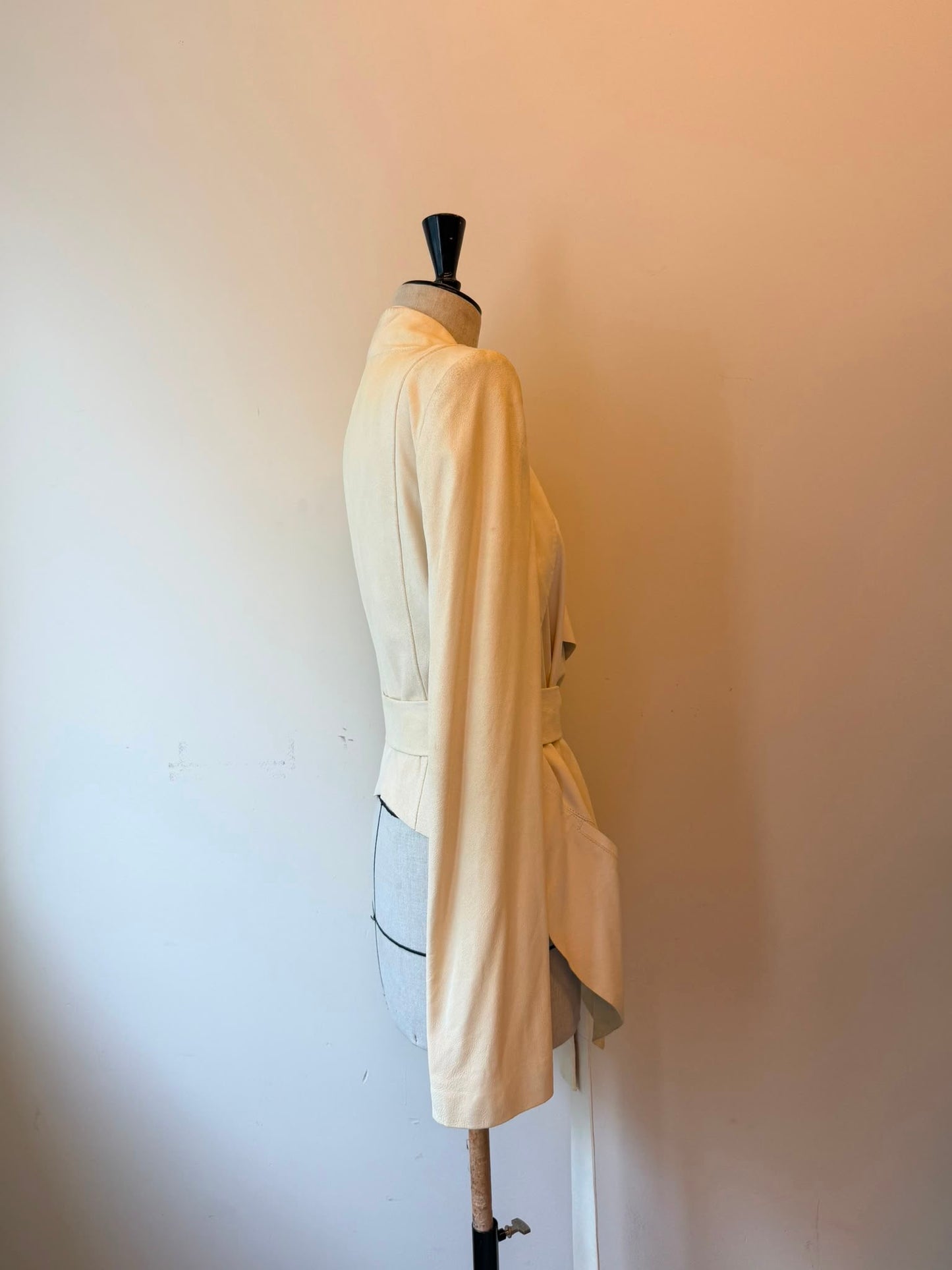 Haider Ackermann Cream leather jacket