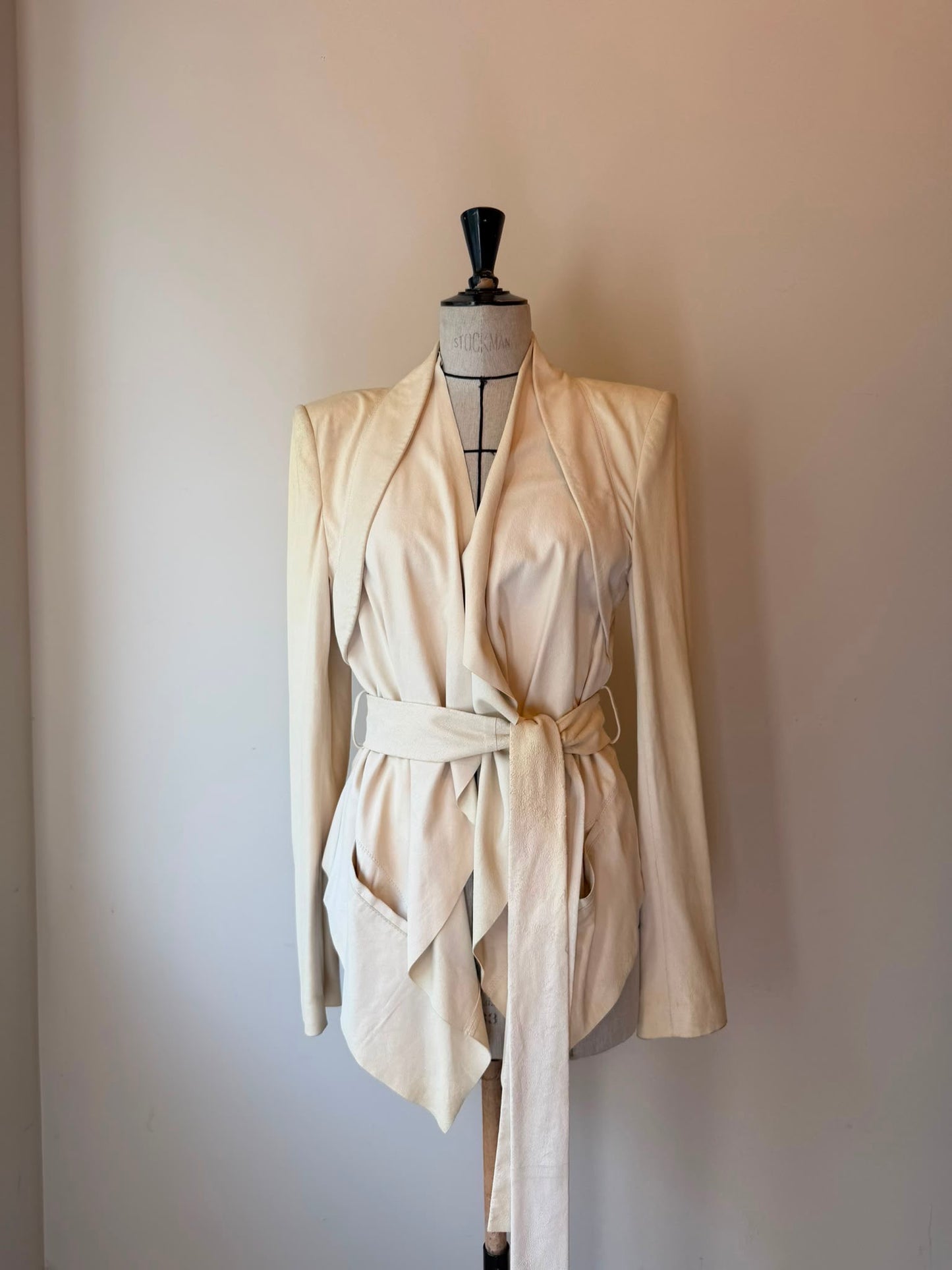 Haider Ackermann Cream leather jacket