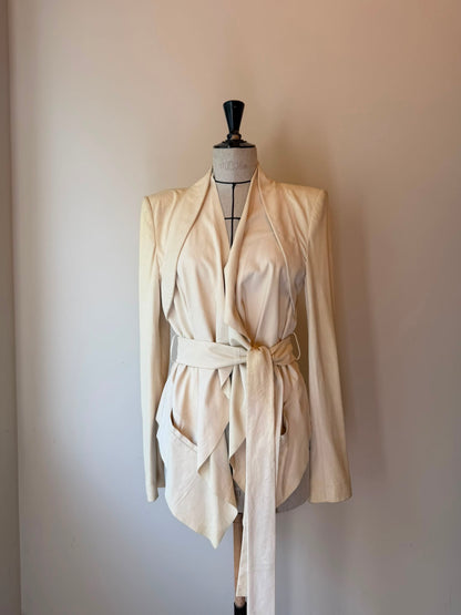 Haider Ackermann Cream leather jacket
