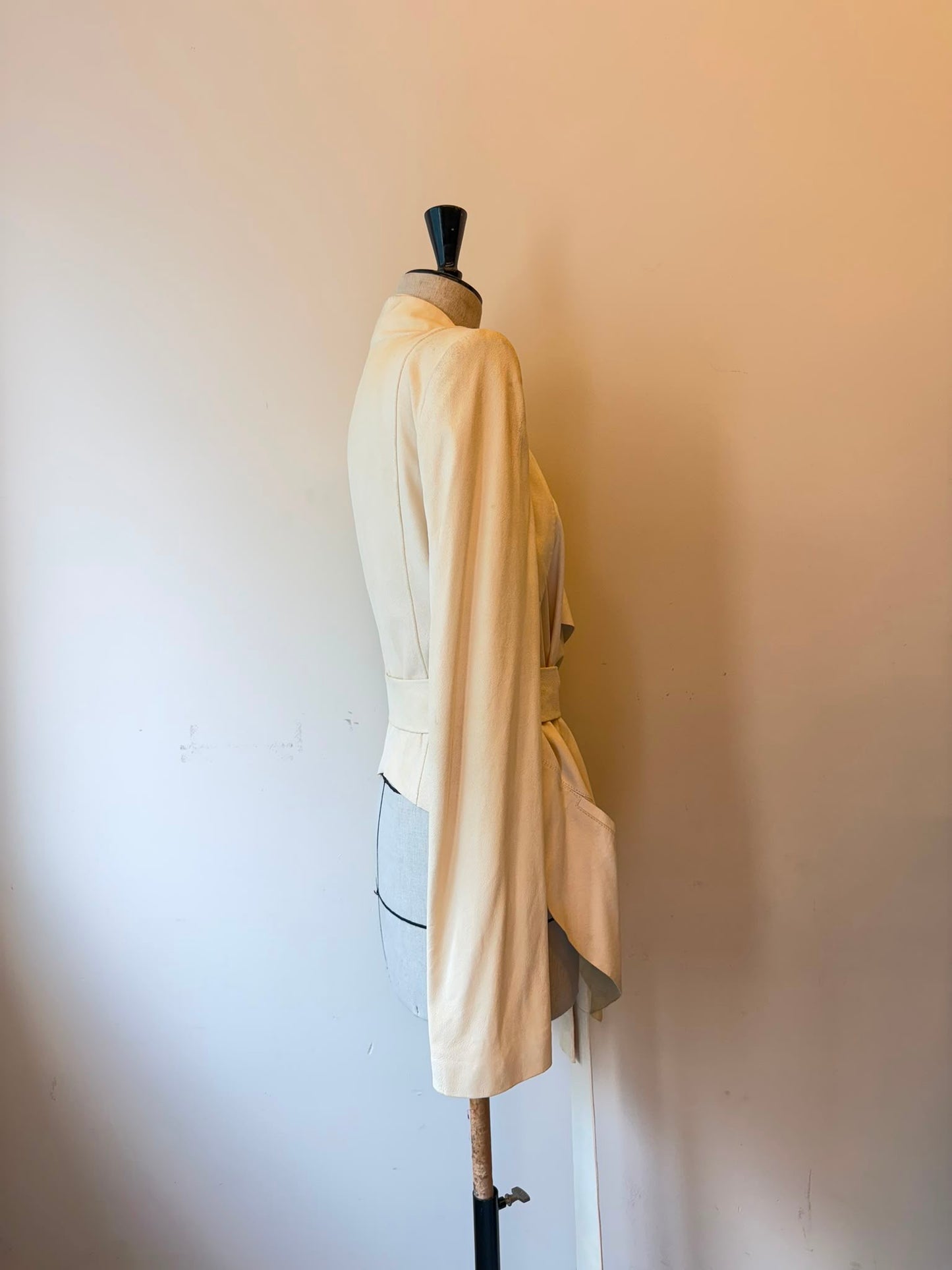 Haider Ackermann Cream leather jacket