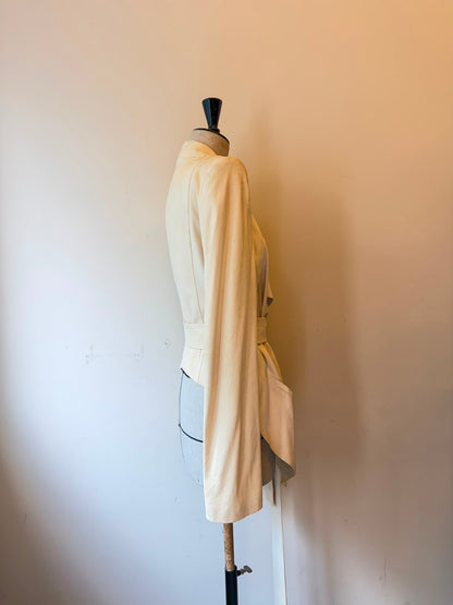 Haider Ackermann Cream leather jacket