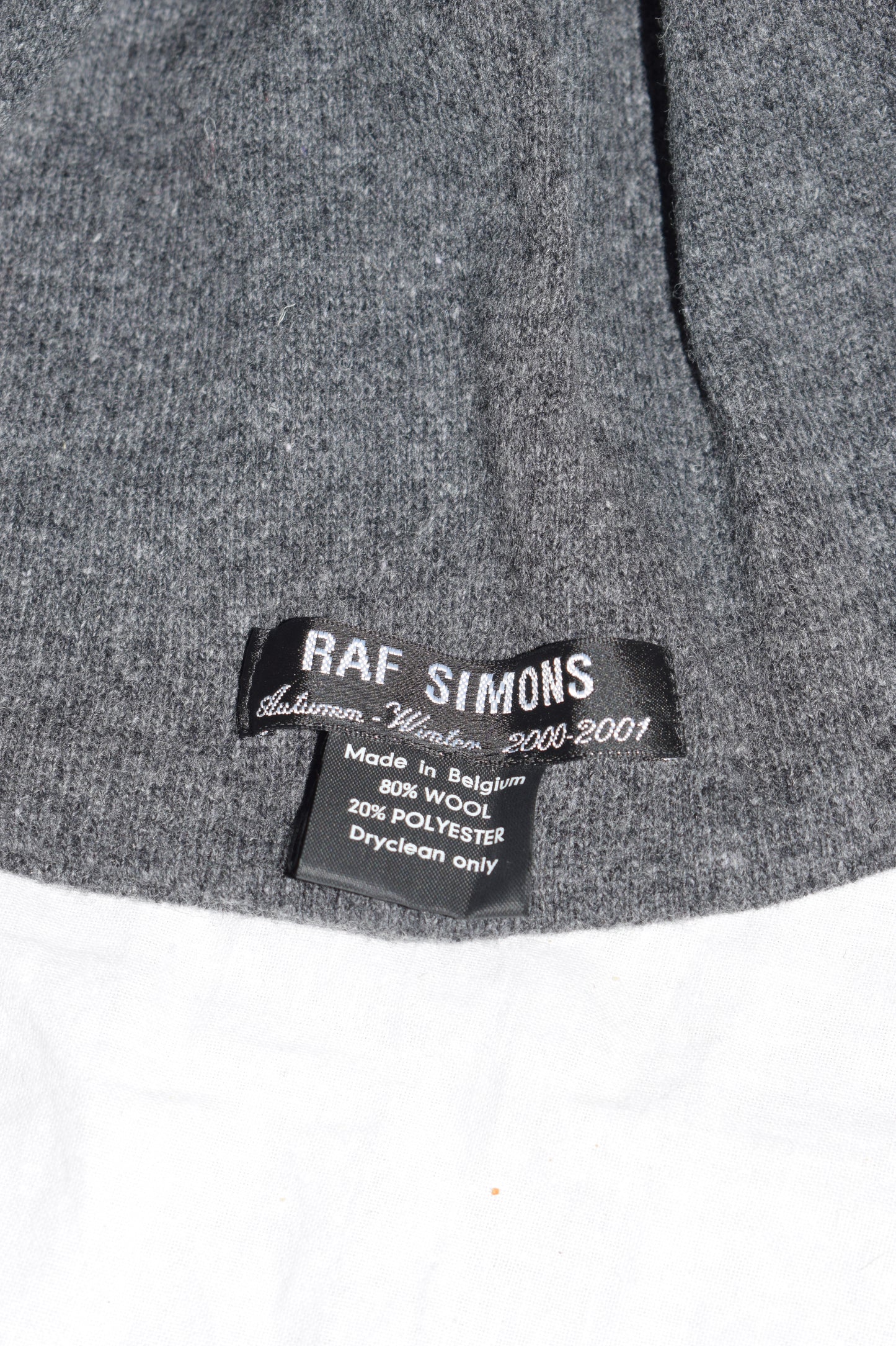 Raf Simons hooded wool scarf AW2000-2001