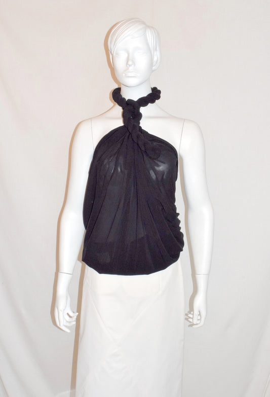 Bernhard Willhelm halter top with adjustable knot AW02