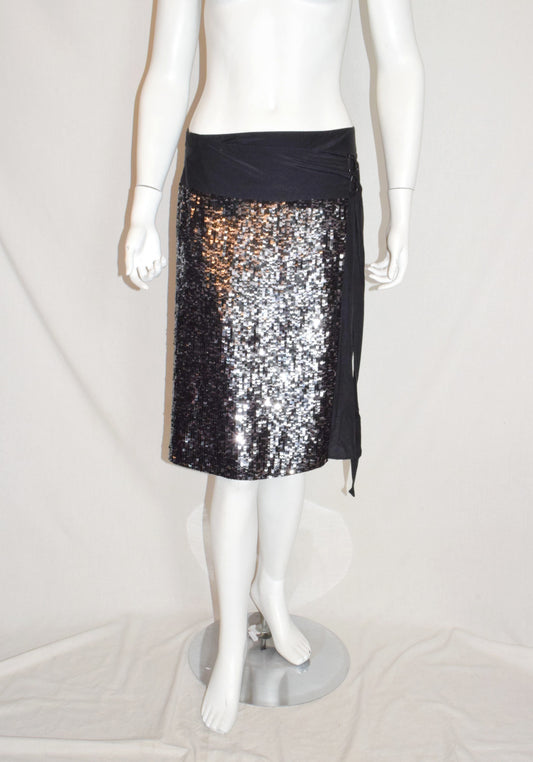 Veronique Branquinho sequin wrap skirt AW04