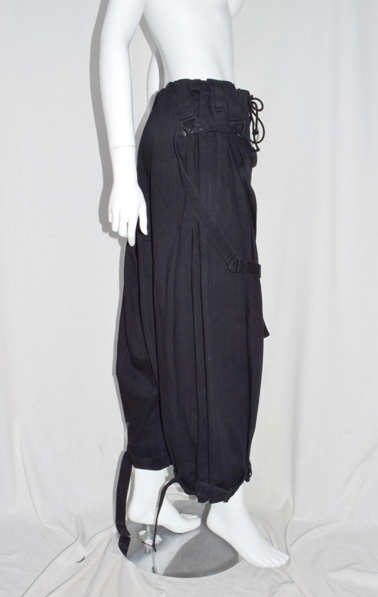 Yohji Yamamoto POUR HOMME drop-belt trousers