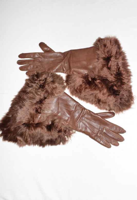 Ann Demeulemeester fur leather gloves AW04-05