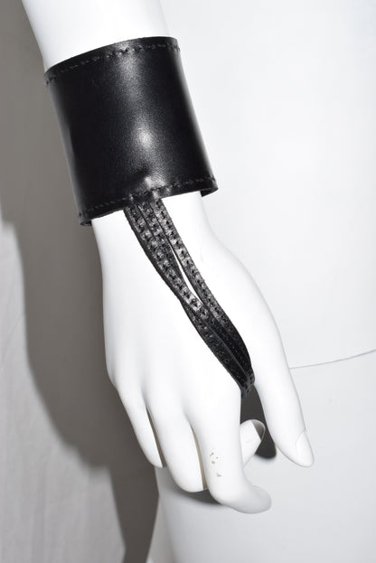 Ann Demeulemeester leather handcuffs