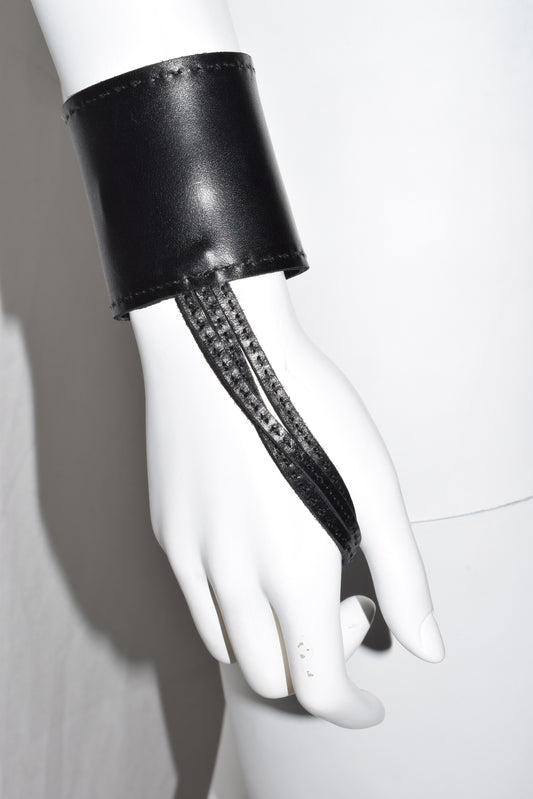 Ann Demeulemeester leather handcuffs