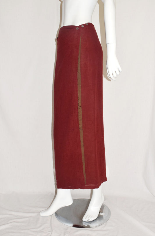 Dries Van Noten maxi wrap skirt