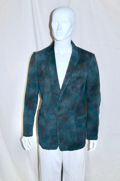 Dries Van Noten camouflage denim blazer