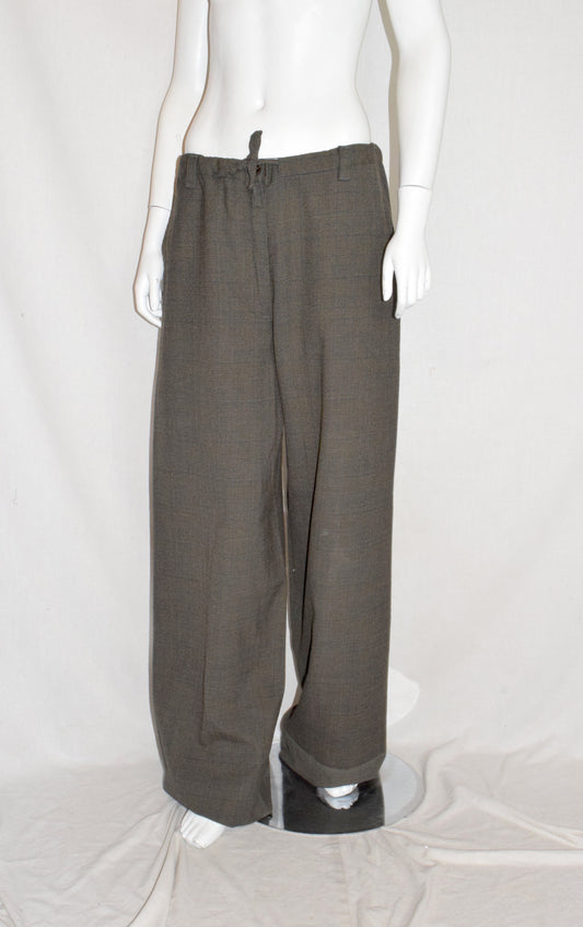 Dries Van Noten maxi checkered trousers early 00's