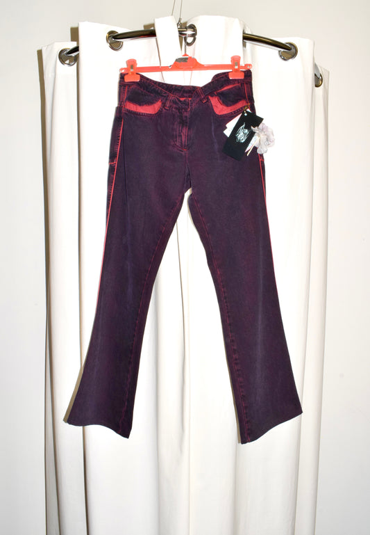 MM6 low waist flared trousers
