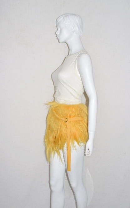 Ann Demeulemeester fur wrap skirt AW11