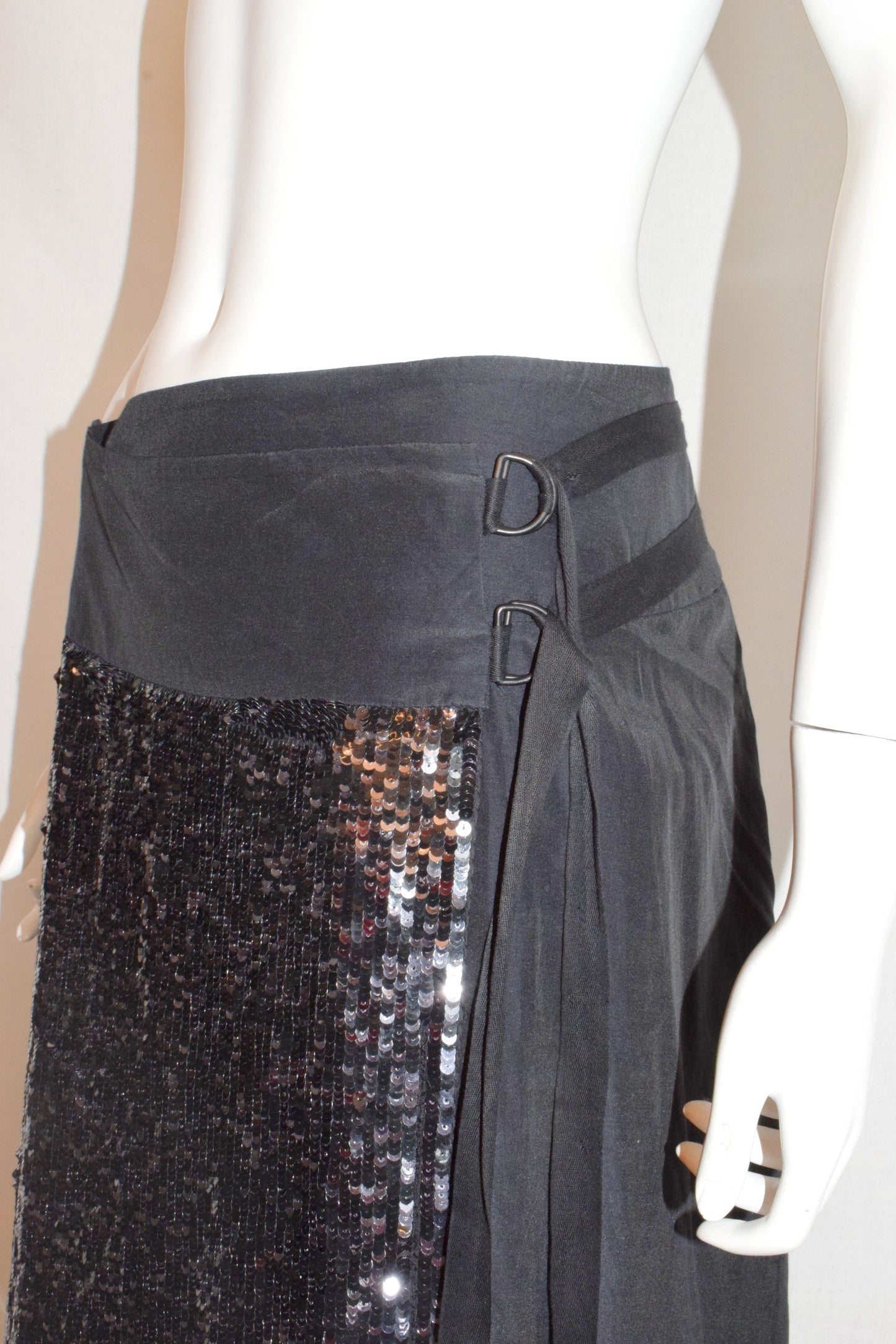 Veronique Branquinho sequin wrap skirt AW04