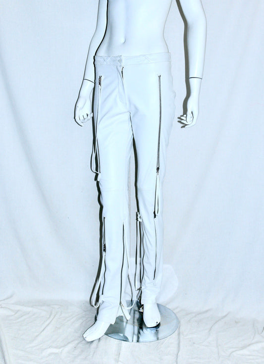 Bruno Pieters leather trousers with zippers
