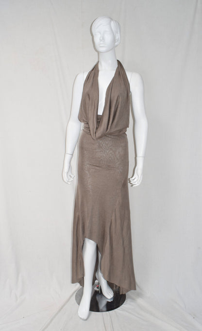 Haider Ackermann asymmetrical halterneck dress