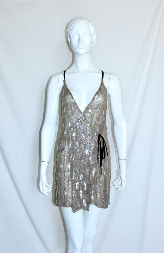 Ann Demeulemeester sequin wrap top/dress