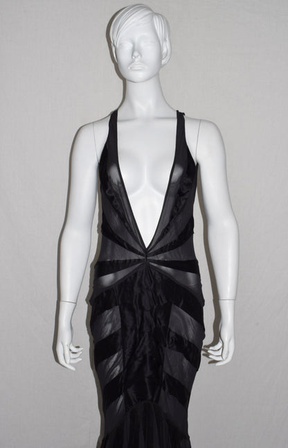 Ann Demeulemeester long silk fringe dress