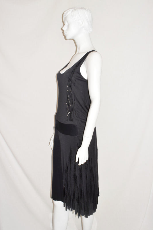 Veronique Branquinho midi dress with embroidered sequins SS07