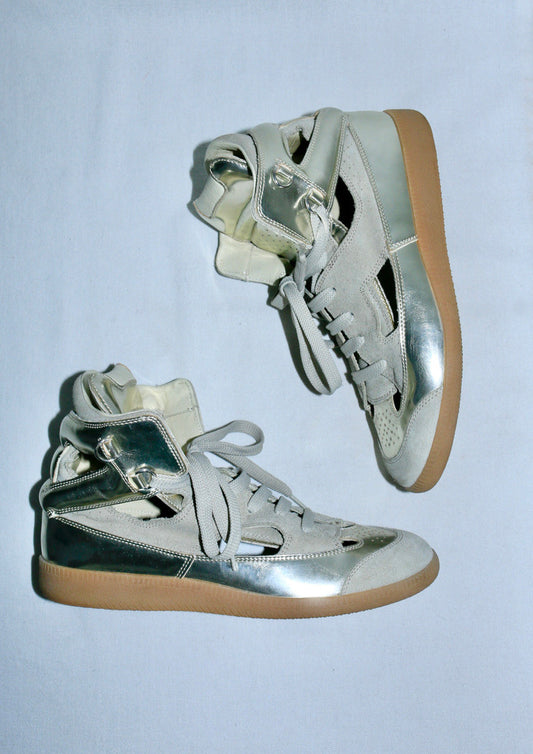 Maison Martin Margiela high top cut out sneakers