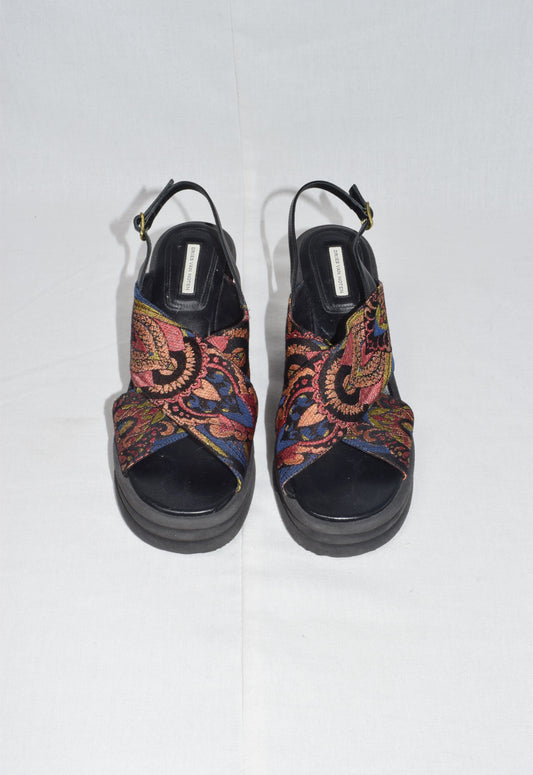 Dries Van Noten cloth sandals