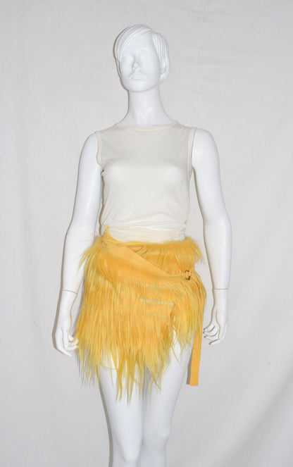 Ann Demeulemeester fur wrap skirt AW11