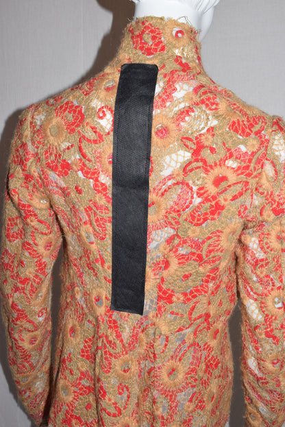 Comme des Garçons sheer lace crochet floral jacket