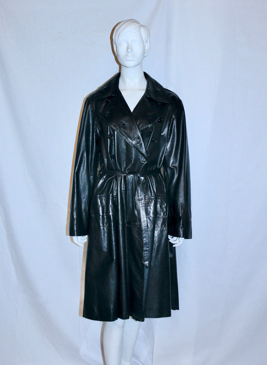 Ann Demeulemeester leather coat