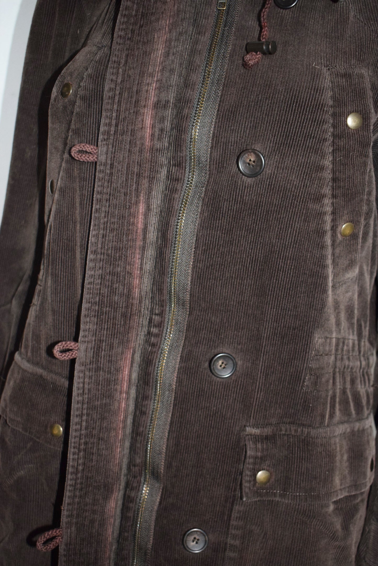 Veronique Branquinho corduroy parka coat AW04