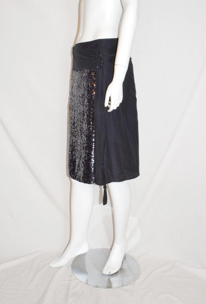 Veronique Branquinho sequin wrap skirt AW04